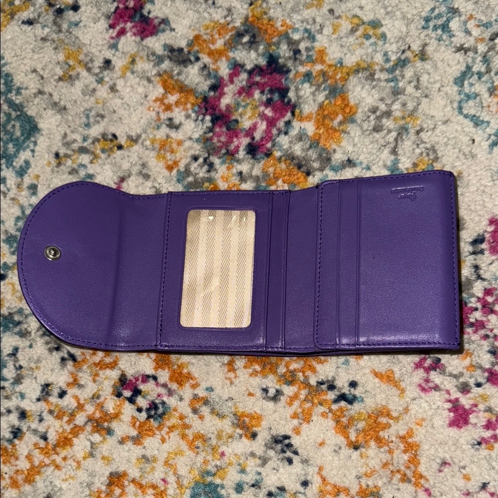 Royce Black and Purple Leather Wallet - Picture 6 of 9